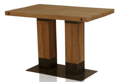 4251287797008 - Luxus Teakholz Esstisch Braun   Schwarz 110 x 70 x H 77 cm - EsszimmermÃ¶bel