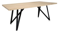 4251287797596 - Luxus Esstisch mit naturfarbener Tischplatte und schwarzen Beinen - EsszimmermÃ¶bel