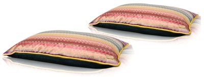 4251287797794 - Wohnzimmer Deko Kissen 2er Set Mehrfarbig 60 x 40 cm - Luxus Kollektion