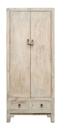 4251287797831 - Landhausstil Schrank Naturfarben 75 x 40 x H 180 cm - Schrank im Landhausstil