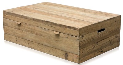 4251287797879 - Landhausstil Couchtisch mit Schublade Naturfarben 130 x 80 x H 40 cm - WohnzimmermÃ¶bel im Landhausstil