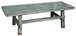 4251287797886 - Landhausstil Couchtisch Antik Stil Blau 140 x 54 x H 43 cm - Landhausstil WohnzimmermÃ¶bel