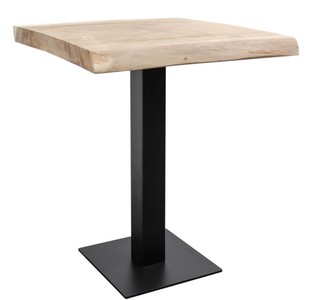 4251287798036 - Luxus Bartisch mit Soar-Holz Tischplatte Naturfarben   Schwarz - Luxus Kollektion
