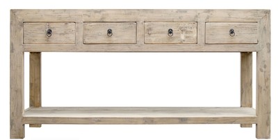 4251287798050 - Landhausstil Konsolentisch mit 4 Schubladen Naturfarben 170 x 45 x H 85 cm - Landhausstil Konsole