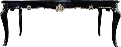 4251287798159 - PompÃ¶Ã¶s by Barock Esstisch mit Glasplatte Schwarz   Gold - PompÃ¶Ã¶ser Barock Esstisch designed by Harald GlÃ¶Ã¶ckler