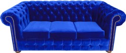 4251287798258 - Chesterfield 3er Sofa in Royalblau 200 x 90 x H 78 cm - Luxus Qualität 4251287798258 - Chesterfield 3er Sofa in Royalblau 200 x 90 x H 78 cm - Luxus Qualität