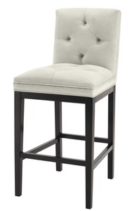 4251287798487 - Luxus Barstuhl Hellgrau   Schwarz 51 x 63 x H 110 cm - Hotel Restaurant Club MÃ¶bel