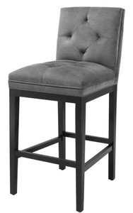 4251287798494 - Luxus Barstuhl Dunkelgrau   Schwarz 51 x 63 x H 110 cm - Hotel Restaurant Club MÃ¶bel