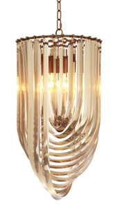 4251287798500 - Luxus Kronleuchter Champagnerfarben   Antik Messing Ã 35 x H 65 cm - Luxus Kollektion