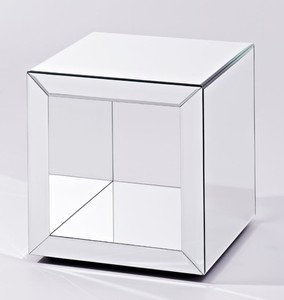 4251287798647 - Luxus Spiegelglas Beistelltisch im WÃ¼rfel Design 46 x 46 x H 48 cm - Designer WohnzimmermÃ¶bel