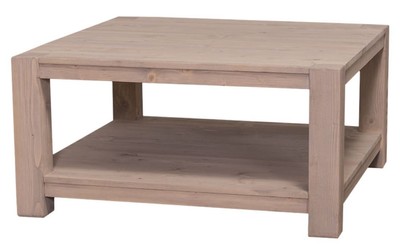 4251287799224 - Landhausstil Couchtisch Naturfarben 90 x 90 x H 45 cm - Wohnzimmertisch im Landhausstil