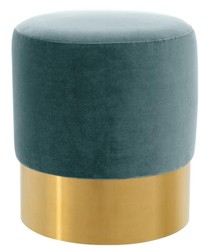 4251549300083 - Luxus Hocker DunkeltÃ¼rkis   Gold Ã 40 x H 45 cm - Hotel MÃ¶bel