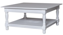 4251549300359 - Landhausstil Couchtisch WeiÃ 90 x 90 x H 45 cm - MÃ¶bel im Landhausstil