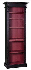 4251549300380 - Landhausstil Regalschrank Antik Schwarz   Brombeerfarben 70 x 39 x H 197 cm - Landhausstil Kollektion