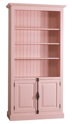 4251549300397 - Landhausstil BÃ¼cherschrank Rosa 109 x 40 x H 210 cm - Landhausstil Wohnzimmerschrank
