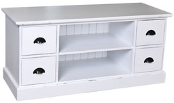 4251549300489 - Landhausstil Sideboard Antik Stil WeiÃ 129 x 50 x H 60 cm - Landhausstil Fernsehschrank