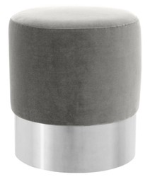 4251549300557 - Luxus Hocker Grau   Silber Ã 40 x H 45 cm - Hotel MÃ¶bel