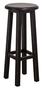 4251549300656 - Landhausstil Barstuhl Antik Stil Schwarz Ã 35 x H 82 cm - Landhausstil MÃ¶bel