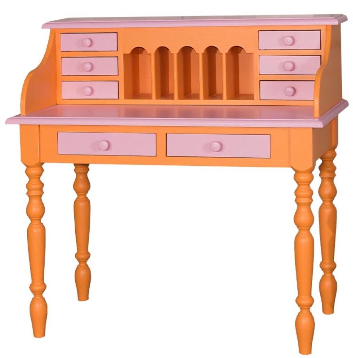 Casa Padrino Country Style Desk Orange Pink 109 X 60 X H 110 Cm