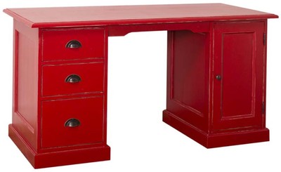 Casa Padrino Country Style Desk Antique Style Red 152 X 70 X H 78