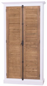 4251549300908 - Landhausstil Kleiderschrank WeiÃ   Braun 109 x 39 x H 210 cm - Landhausstil SchlafzimmermÃ¶bel
