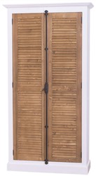 4251549300908 - Landhausstil Kleiderschrank WeiÃ   Braun 109 x 39 x H 210 cm - Landhausstil SchlafzimmermÃ¶bel