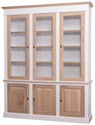 4251549300960 - Landhausstil Wohnzimmerschrank WeiÃ   Naturfarben 182 x 48 x H 228 cm - Landhausstil WohnzimmermÃ¶bel