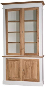 4251549300977 - Landhausstil Wohnzimmerschrank WeiÃ   Naturfarben 119 x 48 x H 228 cm - Landhausstil WohnzimmermÃ¶bel