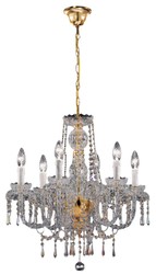 4251549301028 - Barockstil Kristall Kronleuchter Messing   Gold 58 x 56 x H 56 cm - Edel & Prunkvoll