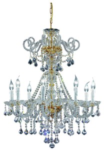 4251549301035 - Barockstil Kristall Kronleuchter Messing   Gold Ã 74 cm x H 85 cm - Edel & Prunkvoll