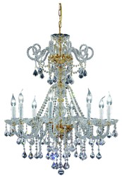 4251549301035 - Barockstil Kristall Kronleuchter Messing   Gold Ã 74 cm x H 85 cm - Edel & Prunkvoll