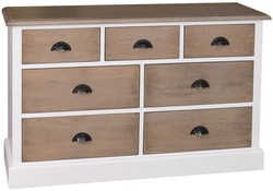 4251549301356 - Landhausstil Sideboard WeiÃ   Naturfarben 122 x 38 x H 75 cm - MÃ¶bel im Landhausstil