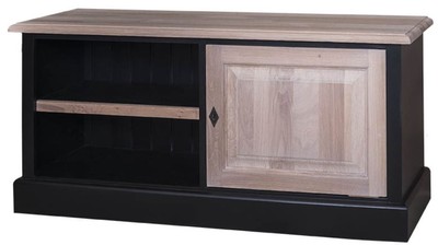 Casa Padrino Country Style Tv Sideboard Black Natural Colors 120