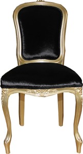 4251549301875 - Luxus Barock Esszimmer Stuhl Gold Schwarz Mod2 - Luxus Qualität - Hotel Möbel 4251549301875 - Luxus Barock Esszimmer Stuhl Gold Schwarz Mod2 - Luxus Qualität - Hotel Möbel