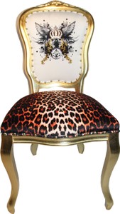 4251549301936 - Pompöös by Luxus Barock Esszimmer Stuhl Leopard Weiß Gold Glitzerkrone & Engelsflügel - Pompööser Barock Stuhl designed by Harald Glööckler 4251549301936 - Pompöös by Luxus Barock Esszimmer Stuhl Leopard Weiß Gold Glitzerkrone & Engelsflügel - Pompööser Barock Stuhl designed by Harald Glööckler