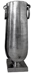 4251549302100 - Antik Stil Vase Aluminium Silber - Hotel Dekoration - Barock BlumengefÃ¤ss Pflanzentopf
