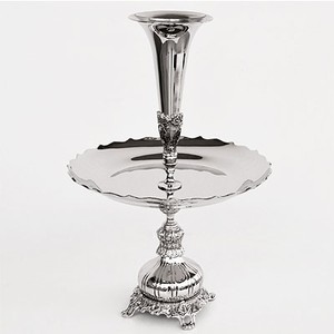 4251549302124 - Luxus Vase Silber - Hotel Dekoration - Barock BlumengefÃ¤ss - Obstvase Etagere