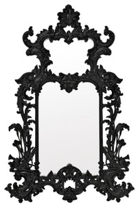 4251549302186 - Luxus Barockstil Wohnzimmer Wandspiegel Schwarz 124 x H 190 cm - Limited Edition