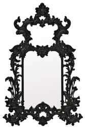 4251549302186 - Luxus Barockstil Wohnzimmer Wandspiegel Schwarz 124 x H 190 cm - Limited Edition