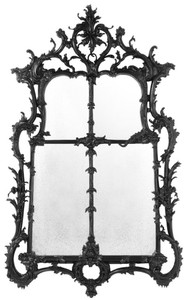 4251549302193 - Luxus Barockstil Wohnzimmer Wandspiegel Schwarz 102 x H 174 cm - Limited Edition