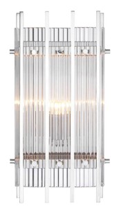 4251549302223 - Luxus Wandleuchte Silber 23 x 12 x H 42 cm - Hotel Restaurant Wandlampe