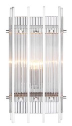 4251549302223 - Luxus Wandleuchte Silber 23 x 12 x H 42 cm - Hotel Restaurant Wandlampe