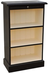 4251549302254 - Landhausstil BÃ¼cherschrank Schwarz   Creme 58 x 32 x H 98 cm - Landhausstil BÃ¼romÃ¶bel
