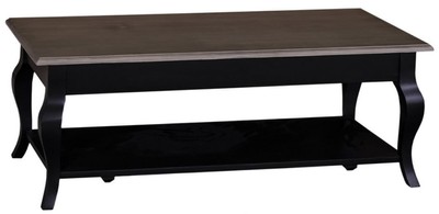 4251549302339 - Landhausstil Couchtisch Schwarz   Dunkelbraun 120 x 60 x H 45 cm - Landhausstil WohnzimmermÃ¶bel