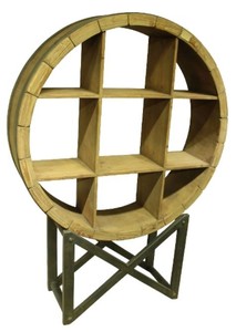 4251549302469 - Landhausstil Regalschrank Naturfarben   Schwarz 120 x 37 x H 168 cm - WohnzimmermÃ¶bel im Landhausstil