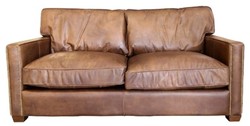 4251549302506 - Echtleder 2er Sofa Braun 182 x 100 x H 89 cm - Luxus WohnzimmermÃ¶bel