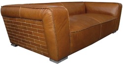 4251549302520 - Luxus Sofa Columbia Braun 228 x 112 x H 67 cm - Echtleder MÃ¶bel