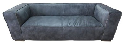 4251549302537 - Luxus Sofa Titan Grau 228 x 112 x H 67 cm - Echtleder Wohnzimmer MÃ¶bel