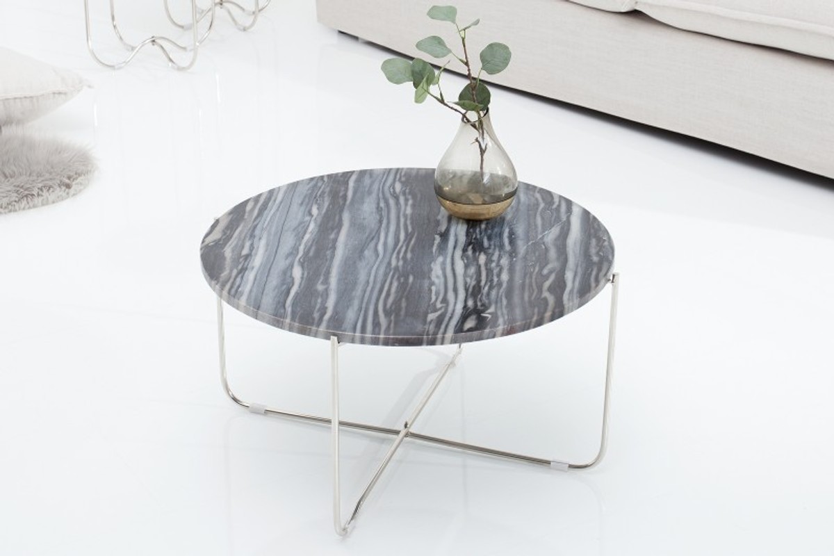 Tavolino di design di Casa Padrino con piano in marmo Ø 60 cm