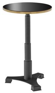 4251549302988 - Luxus Bartisch Schwarz   Messingfarben Ã 60 x H 110 cm - Luxus Kollektion